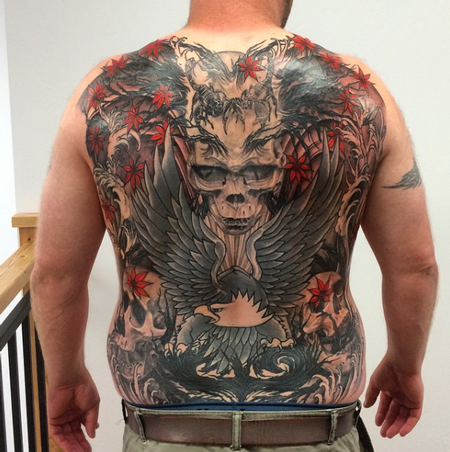 Tattoos - Skull and Scorpion Backpiece - 108258